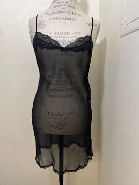Victoria’s Secret Black Intimate Lace-trimmed Slip